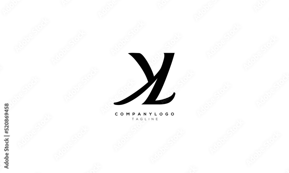 KL LK Abstract initial monogram letter alphabet logo design Stock ...