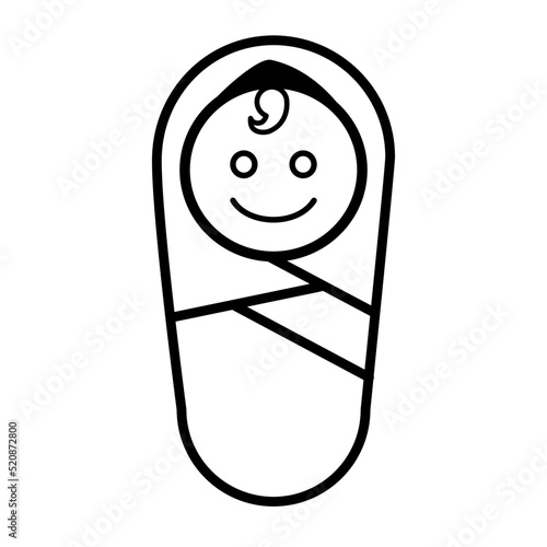 newborn, baby - vector icon