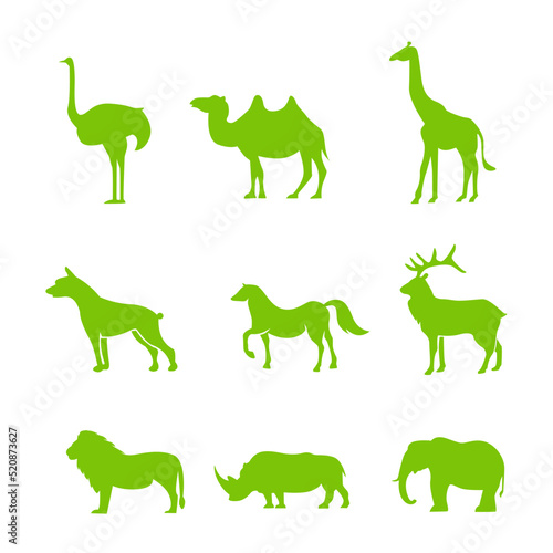 Canvas Print set of animals