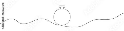 Stopwatch icon line continuous drawing vector. One line stopwatch icon vector background. Stopwatch icon. Continuous outline of a stopwatch icon.
