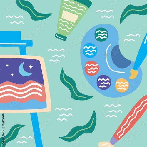 artistic school subject icons