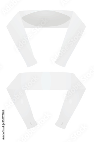White sleeve gloves. vector illustration