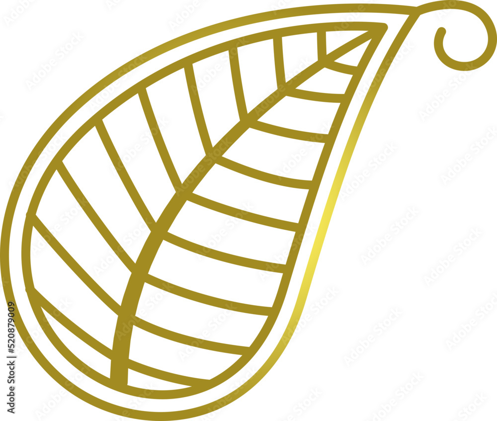Gold floral leaves SVG clipart Stock Vector Adobe Stock