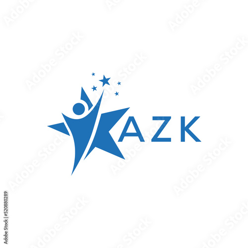 AZK Letter logo  white background .AZK Business finance logo design vector image  in illustrator .AZK  letter logo design for entrepreneur and business.
 photo