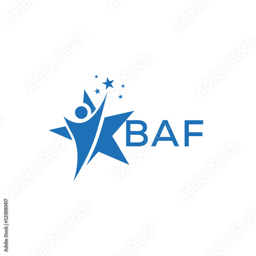 BAF Letter logo  white background .BAF Business finance logo design vector image  in illustrator .BAF  letter logo design for entrepreneur and business.
 photo