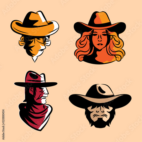 gunslinger wild west four icons