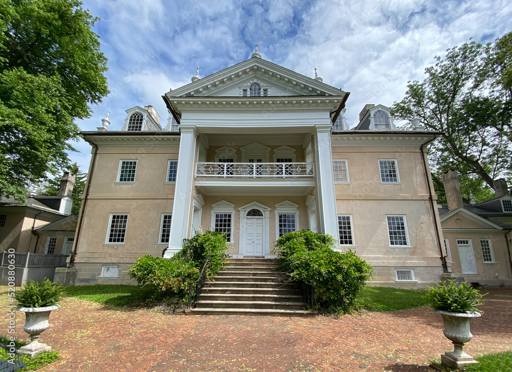 Hampton National Historic Site in Towson, Maryland. Hampton Mansion, a Georgian manor house, estate was owned by the Ridgely family. Preserved by National Park Service for history and architecture