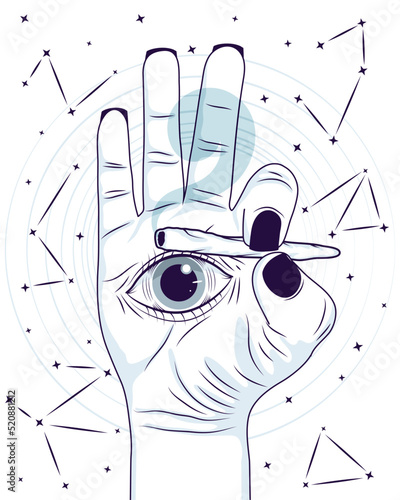 mystic hand with tobacco