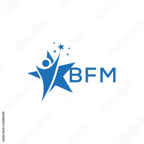 BFM Letter logo  white background .BFM Business finance logo design vector image  in illustrator .BFM  letter logo design for entrepreneur and business.
 photo