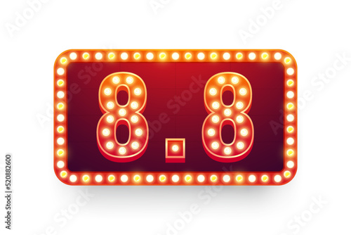 8.8 Text Light Bulb Frame R...