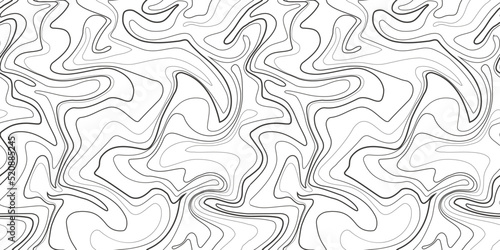 Topographic map linear background. Abstract vector seamless pattern.