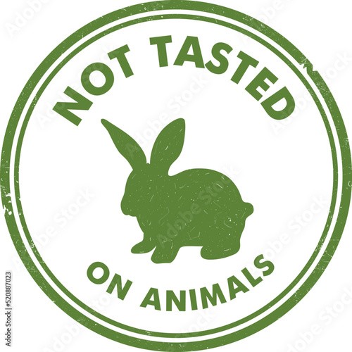  Cruelty free logo design with rabbit symbol. Not tested on the animal icon. vector illustration.