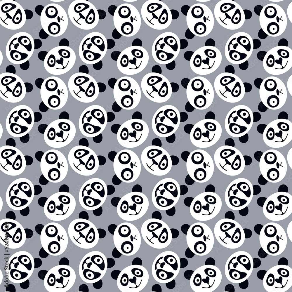 Animals cartoon seamless panda pattern for kids clothes print and wrapping and accessories and fabrics Animals cartoon seamless panda pattern for kids clothes print and wrapping and accessories and fabrics