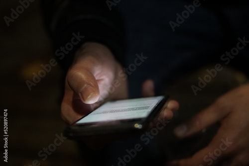 person using smartphone