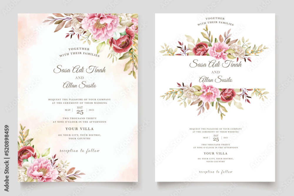 hand drawn background and frame floral design