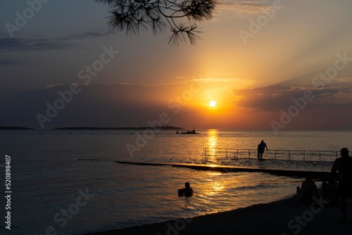 sunset on fazana