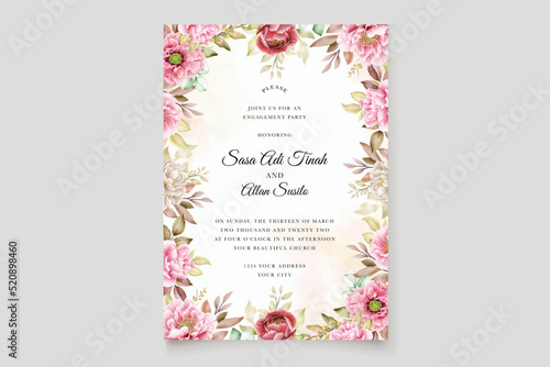 hand drawn background and frame floral design