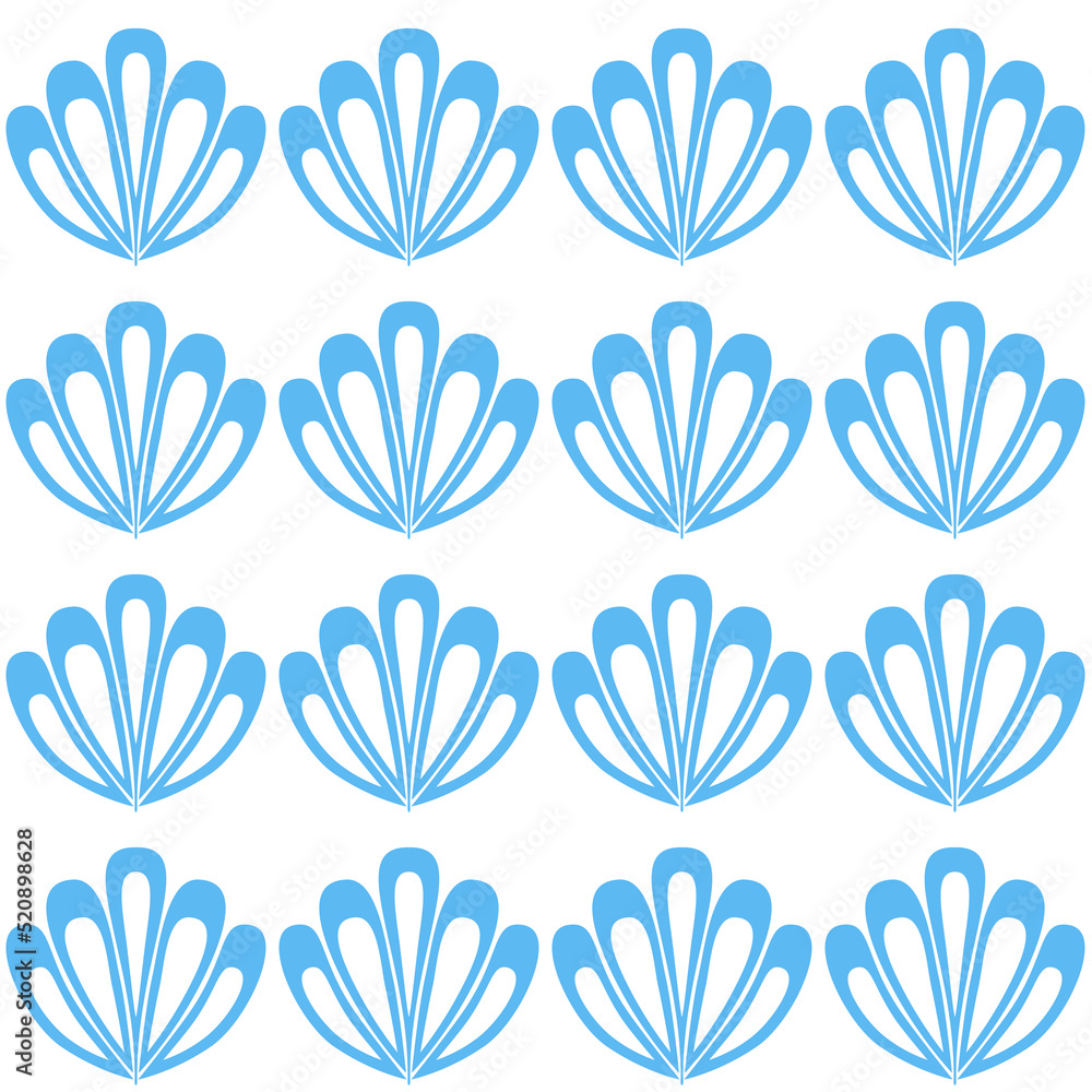 Blue white seamless pattern background with shell for product design Blue white seamless pattern background with shell for product design