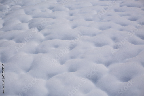 Pillowy snow in a field texture, winter scene