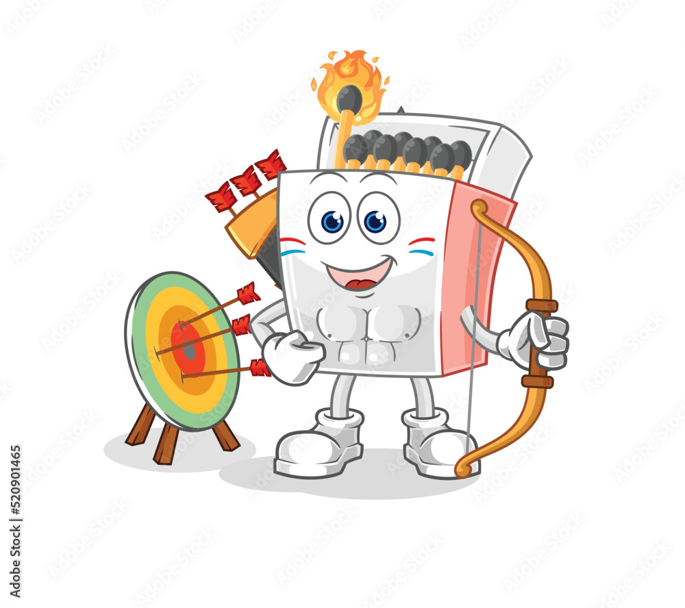 Obraz premium matchbox native american tribe. cartoon mascot vector