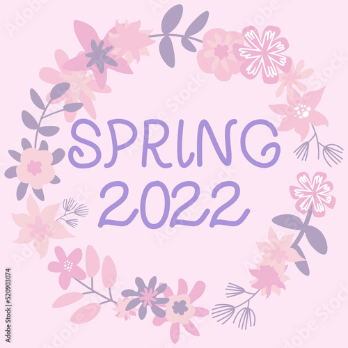 Valokuvatapetti Handwriting text Spring 2022