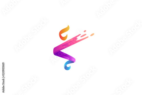 People letter S colorful logo template
