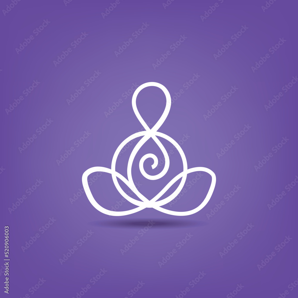 Meditation logo art. Stylish branding identity. Meditation logo art. Stylish branding identity.