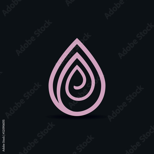 Elegant drop logo design. Vector image