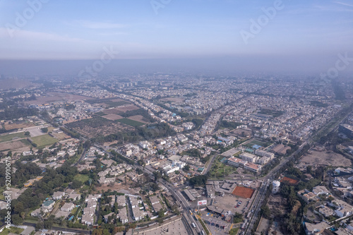 Aerial view of La Molina district in Lima. © Erik González