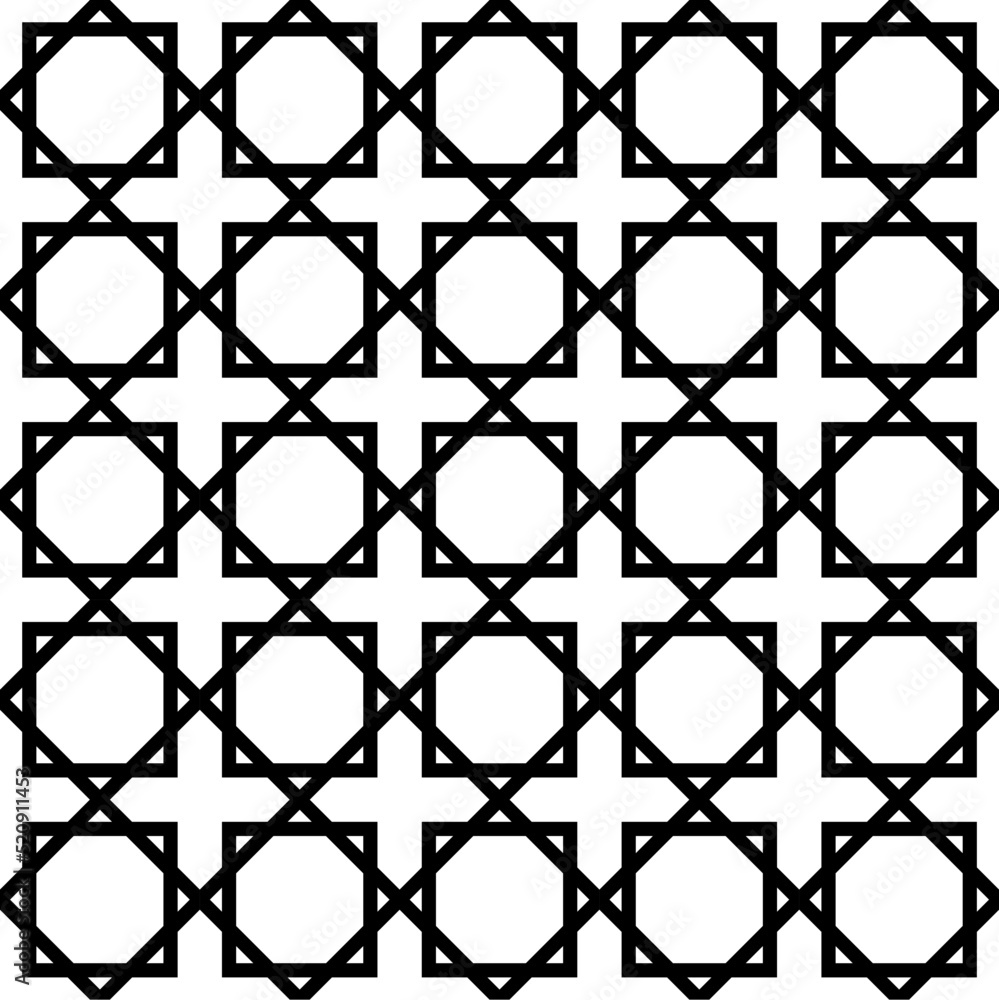 Fototapeta premium Vector seamless with geometric Arabic pattern