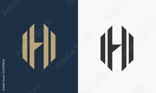 Luxury Premium Letter H Logo Design In Two Color Variations ,Vector Template Illustration