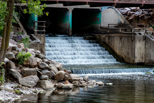 waterfall in the river park