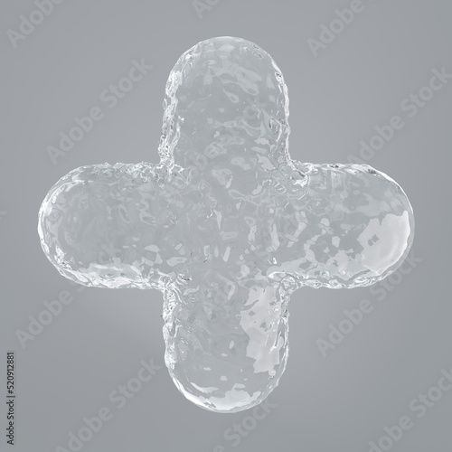 real transparent water circle shape. Pure Cosmetics Product. Moisturizer Skin Care. 