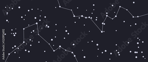 Star constellation illustration, abstract star constellation, stargazing, star observation, suitable for background, desktop background, backdrop, banner, brochure