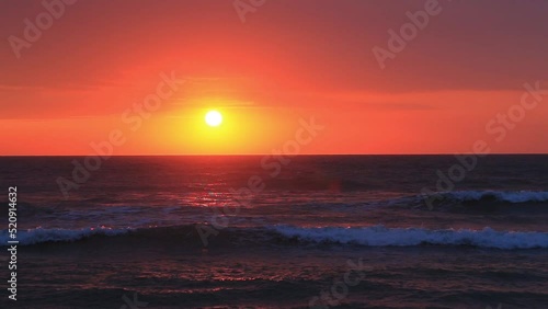 Ocean beach at sunset in Sri Lanka