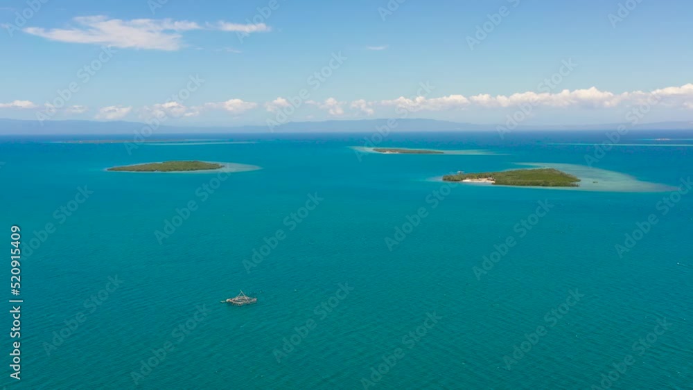 Tropical Islands and blue sea. The Strait Of Cebu,Philippines. Tropical Islands and blue sea. The Strait Of Cebu,Philippines.