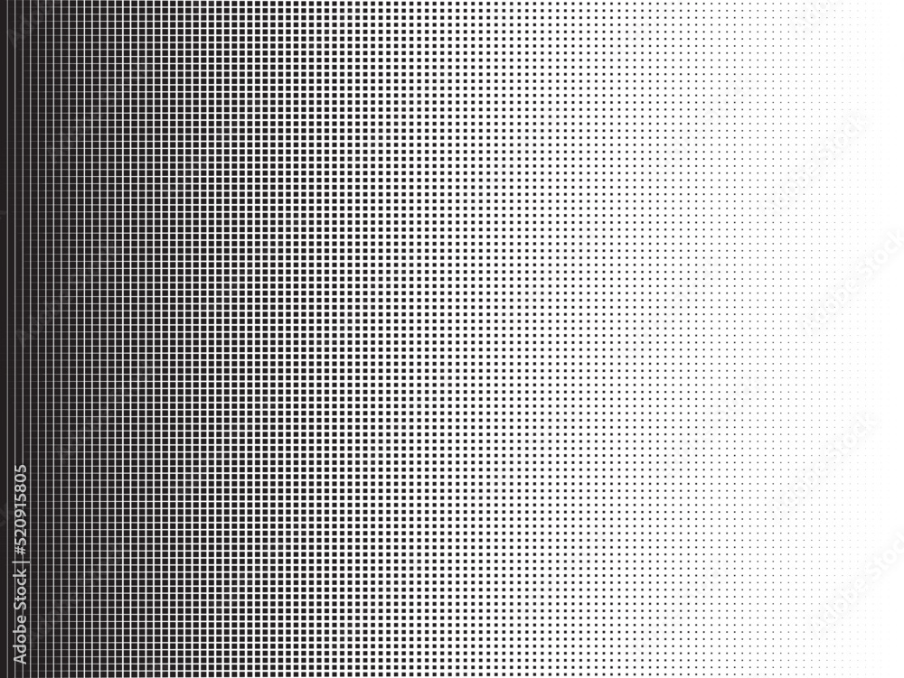 Fototapeta premium Dotted gradient background. Halftone black dot design. Light effect. Vector isolated object for website, card, poster
