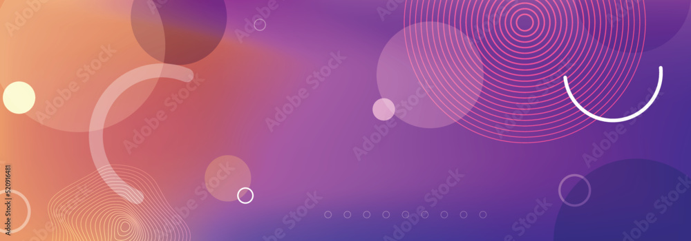 Blue and pink gradient minimal vector background with dotted and circle shape. Abstract halftone textured backdrop for banners, presentations, business templates	
