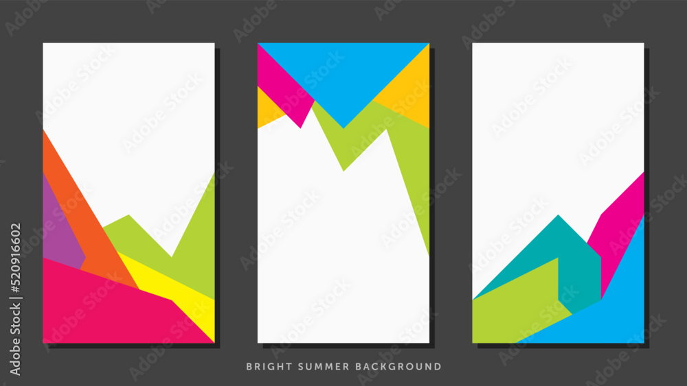 Abstract bright color summer social media and posters background 