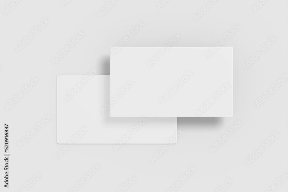 Realistic blank business card illustration for mockup. 3D Render. Realistic blank business card illustration for mockup. 3D Render.