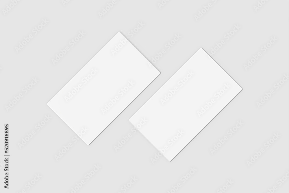 Realistic blank business card illustration for mockup. 3D Render. Realistic blank business card illustration for mockup. 3D Render.