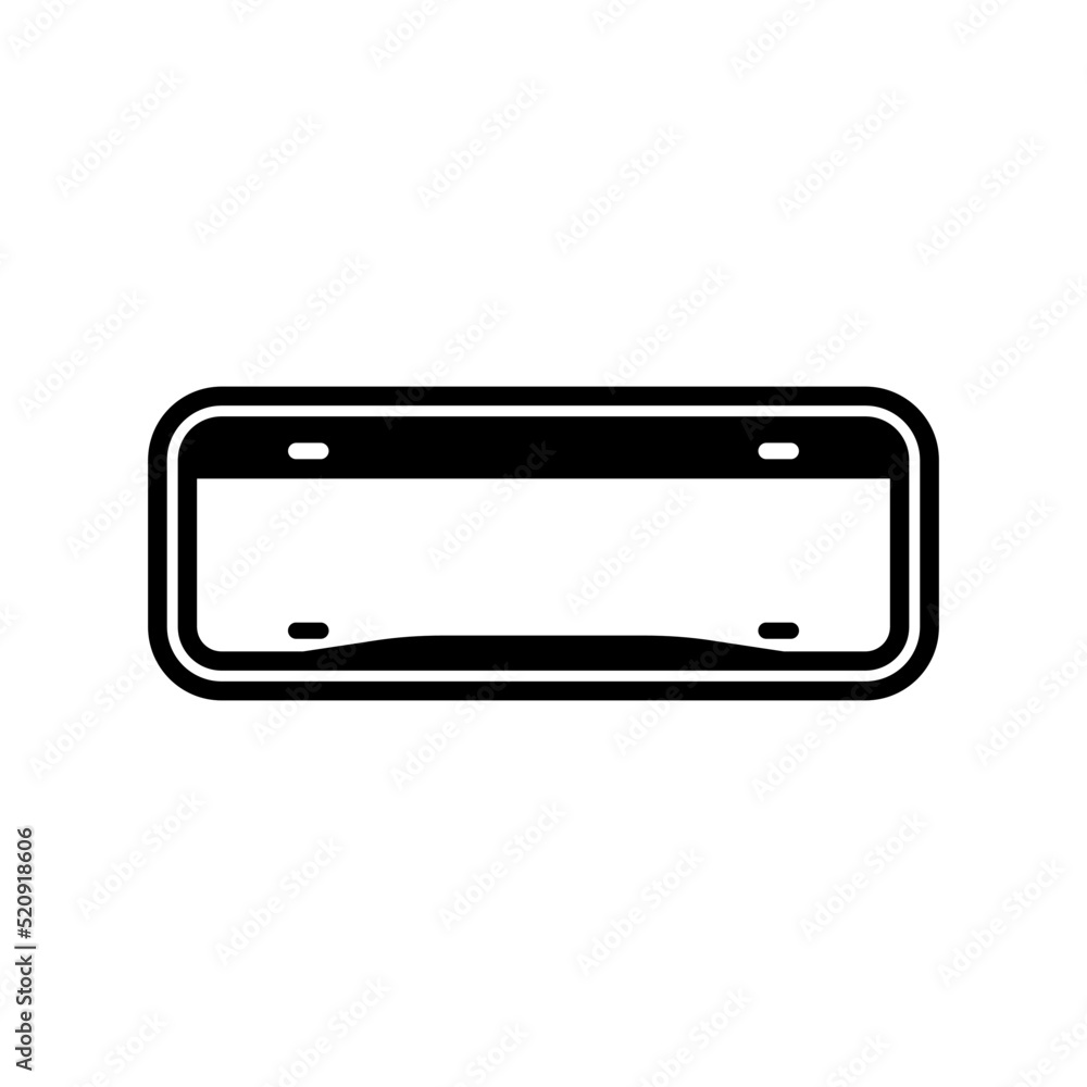 blank license plate icon vector design templates blank license plate icon vector design templates