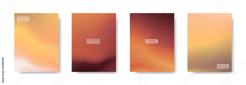 Fototapeta premium Set of abstract background with beautiful gradation color, colorful background for poster flyer banner backdrop.vertical banner.cool fluid background vector illustration