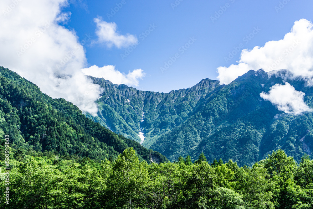 長野県松本市上高地からの景色 長野県松本市上高地からの景色