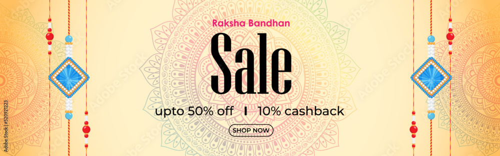 Vector illustration for Indian festival Raksha Bandhan Sale banner Vector illustration for Indian festival Raksha Bandhan Sale banner