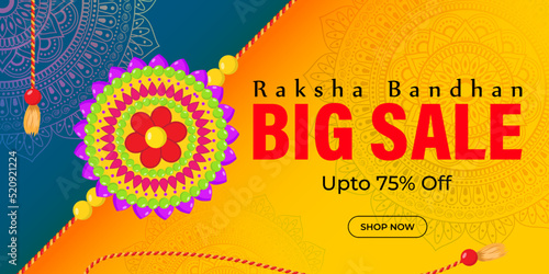 Vector illustration for Indian festival Raksha Bandhan Sale banner