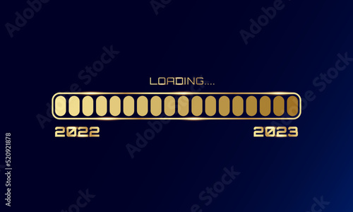 2023 Happy New Year Vector Background with loading concept