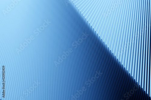 Abstract surface background with various blue lines. 3D rendering
