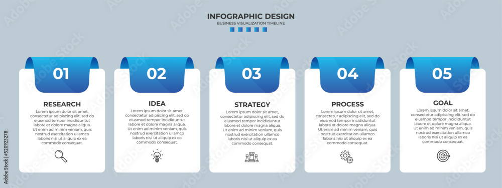 Business infographic design template with options, steps or processes. Can be used for presentation, diagram, annual report, web design, workflow layout
