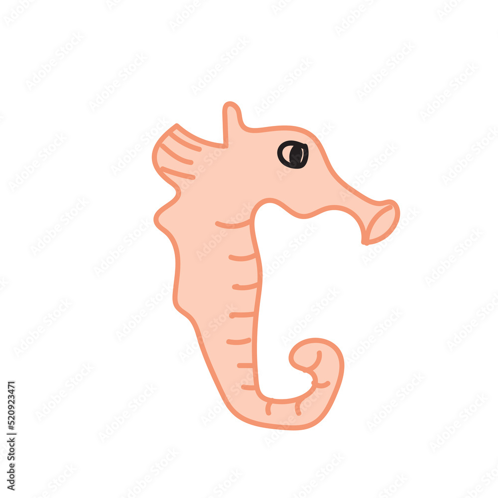 cute Seahorse vector illustration design element cute Seahorse vector illustration design element